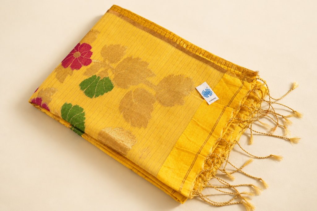Handloom Linen Jamdani Saree