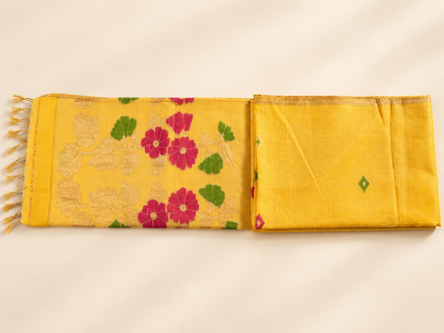 Handloom Linen Jamdani Saree - Image 3